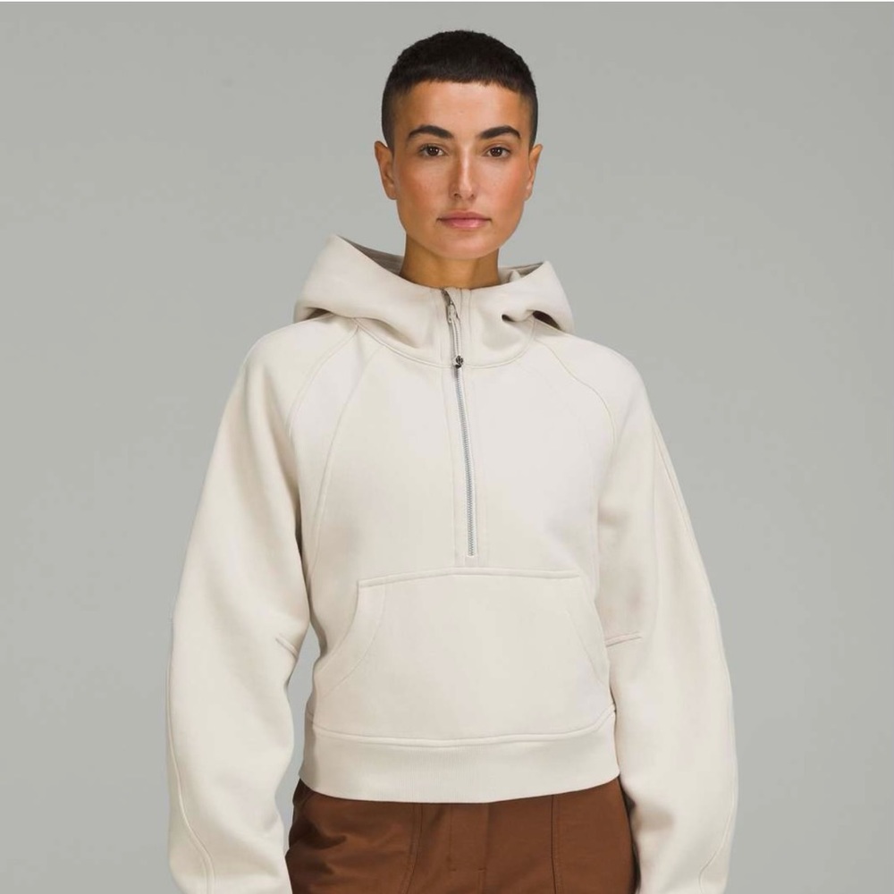 lululemon Scuba Half-Zip M/L Natural Ivory